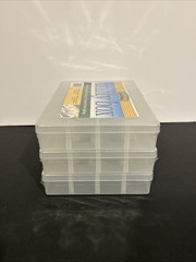 Tackle Boxes Lot Of 3-24 Compartment-Clear 11×7 Plastic Utility Storage Trays