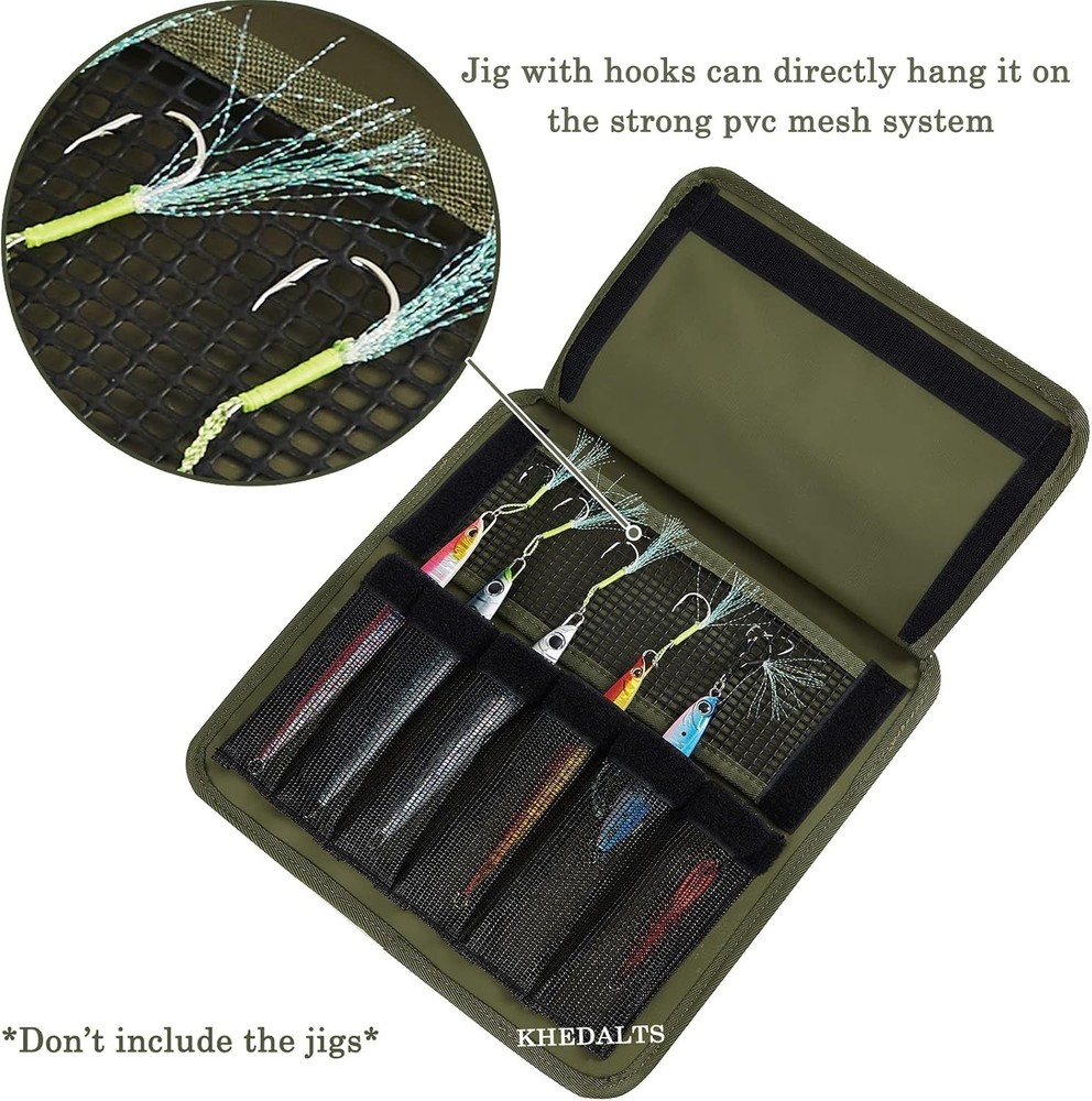 Fishing Jig Bag Large Lures Bags Saltwater & Freshwater,Slow Pitch Jigs Stora…