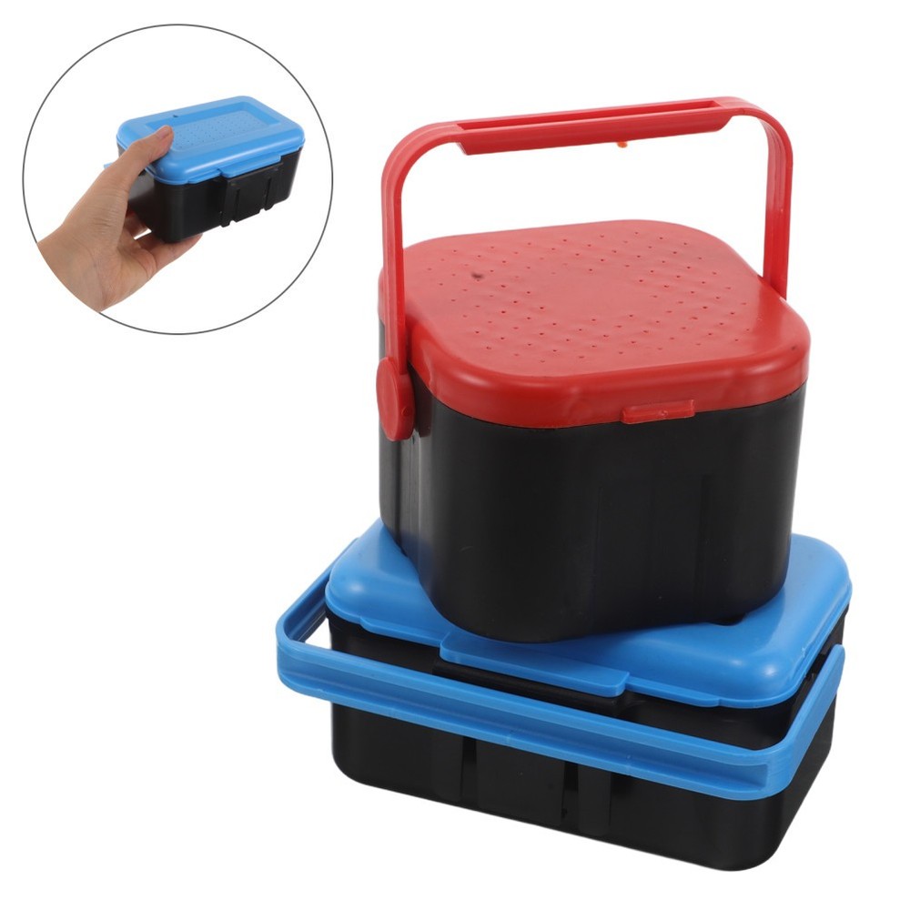 2 Pcs Bait Preservation Box Plastic Worm for Fishing Live Container