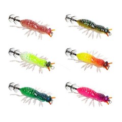 UV Glow Jumping Shrimp Squid Jig 5.5cm 8.9g EGI Style for Night Sea Angling