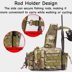 Camouflage Fishing Lures Should Bag Messenger Crossbody Bag Hiking Climbing Pack