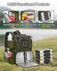 MATEIN Fishing Backpack with 4 Tackle Boxes, Fishing Bag with Rod Holder | 36…