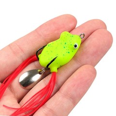Double Hook Silicone Frog Lures 5 Pieces 3cm4g Soft Bait for Freshwater Fish