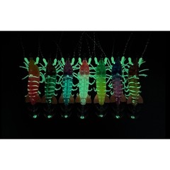 Glow in Dark Shrimp Hook Bait with Rattling Beads 7.3 x 1.4 cm Realistic Design