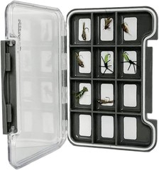 Aventik 2PCS Waterproof Slim Pocket Fly Box Fishing Hook Bait Storage Tackle Box