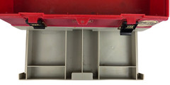 Vintage Plano Model 833 Tool / Tackle Box 3 Drawer w/ Top Storage Red & Gray USA