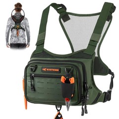 Water-Resistant Fishing Chest Pack with EVA Workstation, MOLLE Storage, Adjustab