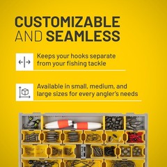 Plano Edge Terminal Small Hook Retainer Box, 3-Pack, Tackle Storage, Yellow, Inc