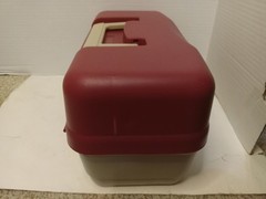 Plano FLW Tour Fishing Tackle Box Plastic 3-Tray Red/Gray Wal-Mart
