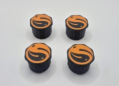 36mm x2 Logo End Cap Insert Guru Rive Seat Box Leg Fishing Match Tackle UK