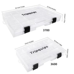 3600 Plastic Tackle Trays Storage Organizer Box Removable Dividers 2 Packs 4