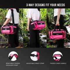 Goture Fishing Tackle Bag, 600D Water-Resistant Soft Side Crossbody Sling Bag…