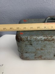 Fall City My Buddy Tackle Box Fishing #242 Blue Metal Vintage U.S.A. With Tackle