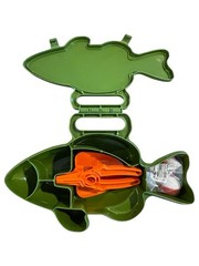 Flambeau Outdoors Fish Bass Tackle Box Kit Green Vintage Made USA Complete