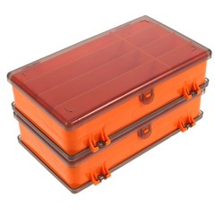 2 Pcs Fish Bait Organizer Double Layer Fishing Lure Boxes Holder Storage