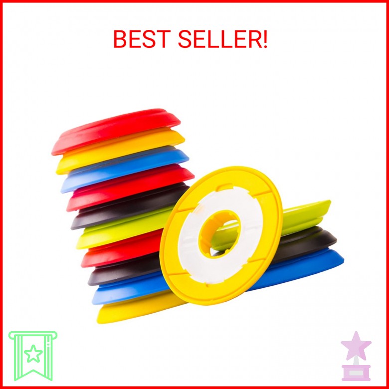 ccHuDE 10 Pcs 60mm Silicone Fishing Line Storage Holders Fishing String Spools F
