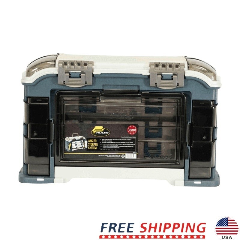 Angled Tackle System Fishing Organizers W/ Three Utility Boxes Bulk Storage New