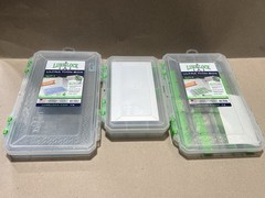 Lot Of 3 Lure Lock Sticky Gel Bottom Tackle Box Utility Boxes