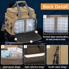 Fishing Tackle Bag – Holds 3400-3600 Size Tackle Boxes Kahki Bag Only