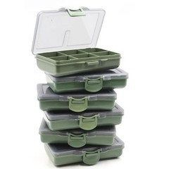 1-8Compartments Storage Box Carp Fishing Tackle Boxes Bait 105*65 *24mm Portable