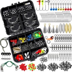 Topfort 187/343Pcs Fishing Accessories Kit Organized Fishing Tackle Tackle