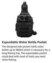 Fishing Tackle Shoulder Backpack Storage Gear Bag Water-Resistant Rod Holder New