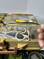 MAGNUM By PLANO Double Sided Portable Fishing Tackle Box LOADED-LURES/HOOKS/ETC