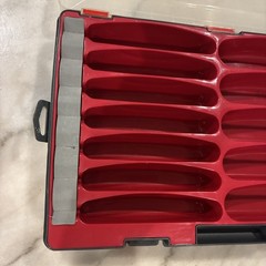 Shimano Red Fishing Lure Storage Crankbait Tackle Box (2 Broken Hinges) See Pic