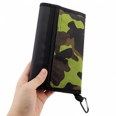 Portable Soft Bait Storage Bag, Nylon Fishing Lure Case with 6 Inner Pockets