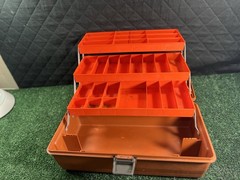 Flambeau Adventurer Vintage Tackle Box. Orange Trays