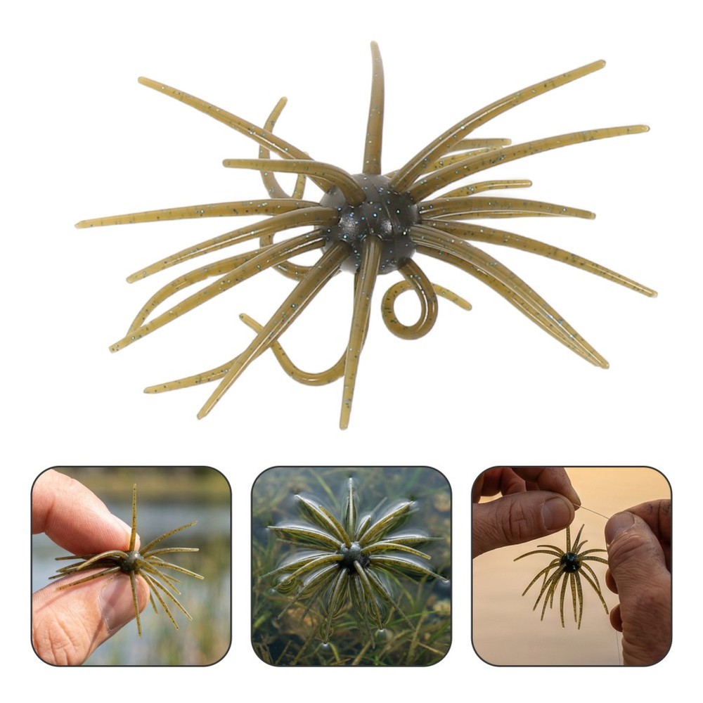 20 Pcs Lure Sea Urchin Soft Bait Fishing Lures Baits Set Fake Tackle