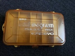 Vintage Plano Mini Magnum 3213 Pocket Pak Tackle Box Orange Double Sided Plano