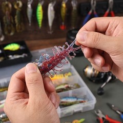 Durable Soft Plastic Shrimp Lures for Bass Trout Crappie Fishing Assorted Colors