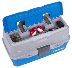 Outdoors 6382 Tackle Box, 15 Compartments, Blue and Gray | Cantilever 2 2-Tray