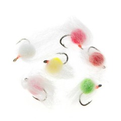 Egg Fly Lure 12 Pack High Carbon Steel for Trout Salmon Bass Freshwater Fishing
