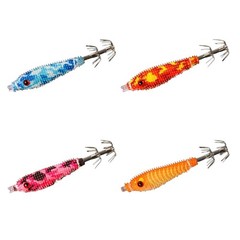 Soft Rubber Squid Jig Hook Floating Lure with Luminous Particles 45mm 3.4g