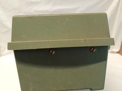 Vtg Plano Tackle Box Fishing Brown green 2 tray bass crappie catfish