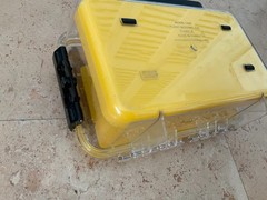 Plano 1460 Waterproof Utility Tackle Box Clear Yellow Case w Insert