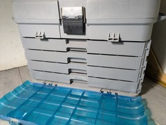PLANO 759 Guide Series Large Tackle Box 4 Drawer Dividers Blue Case Fishing