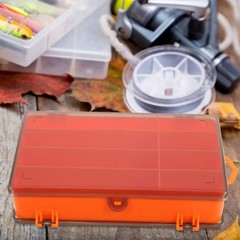 2 Pcs Fish Bait Organizer Double Layer Fishing Lure Boxes Holder Storage