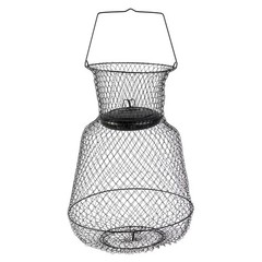 15 in x 21 in Collapsible Floating Wire Fishing Basket with Trap Doors and