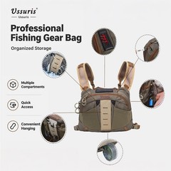 Fly Fishing Chest Pack with 2 Back Panel Options, Tackle Storage – for Trout