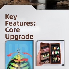 25pcs Minnow Style Spinner Lures in Wooden Case for Freshwater Trout Fishing