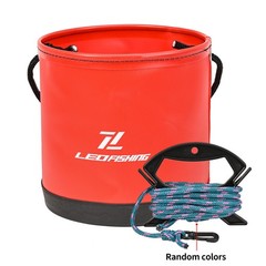 Round Folding Fishing Bucket With Lanyard Fishing Equipment For Fishing JPFP