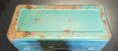 My Buddy 252 Two Tray Tackle Box Vintage Green Metal With Plastic Tray Inserts