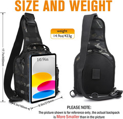 Sling Fishing Backpack Waterproof Tactical Tackle Bag Outdoor Shoulder Pack