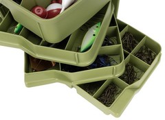 Large Tackle Box, 15.5 inches, Fishing Tackle Box, Plastic, Green