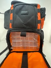 Lixada Black & Orange Fishing Tackle Small Backpack with Rain Cover (C3)