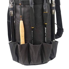 Fishing Rod Bag Holder Fishing Rod Carrier Fishing Pole Travel Case Black