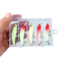 5 Piece Luminous Fishing Lure Set for Bass Trout Mackerel Salmon 56 58g